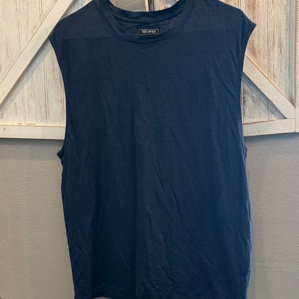Todd Snyder by  Dark Blue Sleeveless Top